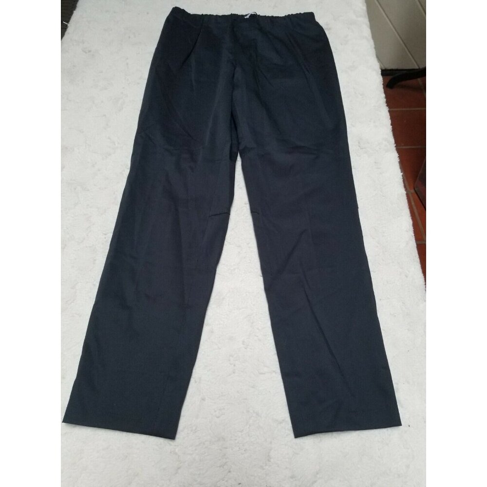 Via Masini 80 Firenze Womens Mid-Rise Straight Pull-On Pants Stretch Sz 46 Black
